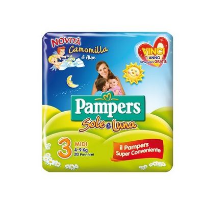 PAMPERS SOLE&LUNA MAXI 18 PEZZI