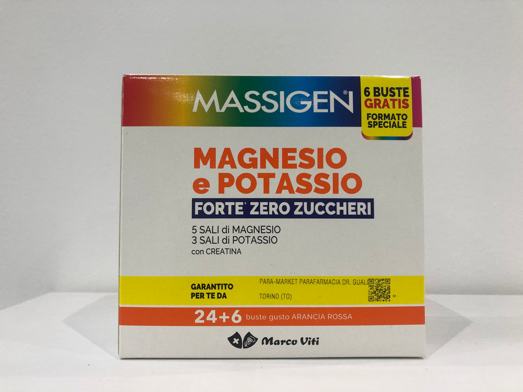 MASSIGEN MAGNESIO E POTASSIO FORTE ZERO ZUCCHERI 24+6 BUSTE