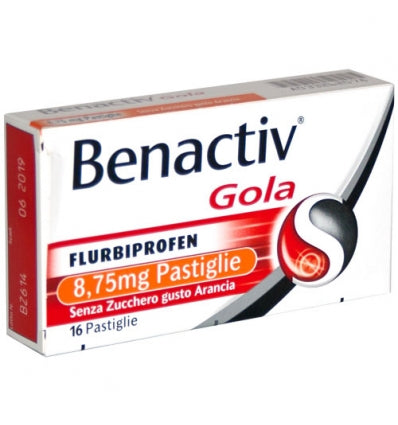 BENACTIV GOLA ARANCIO SENZA ZUCCHERO 16 PASTIGLIE